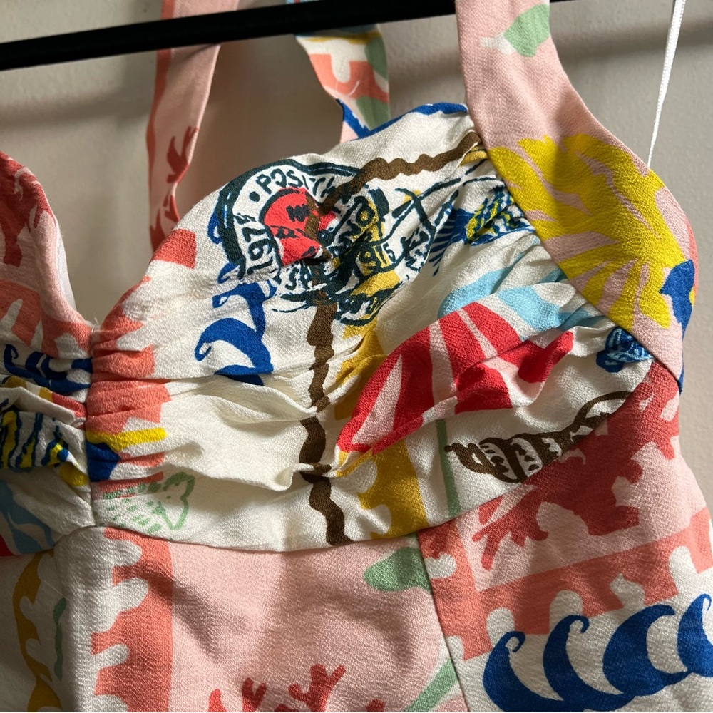Zara Multicolor patchwork bustier style Top S - Picture 5 of 13
